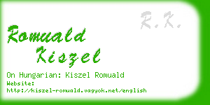 romuald kiszel business card